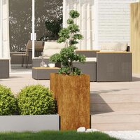 Plantenbak Memo roestig 40x80x80 cm weervast cortenstaal