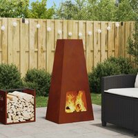 Vuurkorf Otto Bruin tuinhaard 50 x 35 x 100 cm Cortenstaal