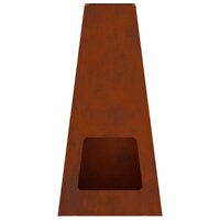 Vuurkorf Otto Bruin tuinhaard 50 x 35 x 100 cm Cortenstaal