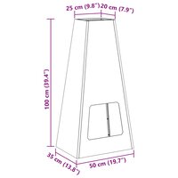 Vuurkorf Otto Bruin tuinhaard 50 x 35 x 100 cm Cortenstaal