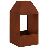 Vuurkorf Xavi Bruin 50 x 50 x 100 cm Cortenstaal tuinhaard