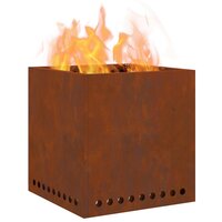 Rookloze Vuurschaal tuinhaard Bruin 48 x 48 x 50 cm Cortenstaal