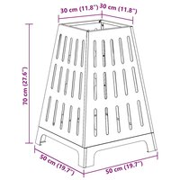 Vuurkorf Corps Bruin 50 x 50 x 70 cm Cortenstaal tuinhaard
