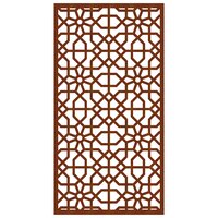 Wanddecoratie paneel tuin Moors ontwerp 105x55 cm cortenstaal