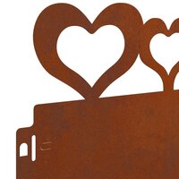 Gazonranden SET 10 st hartjes Roestig 103x22 cm Cortenstaal borderrand