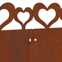 Gazonranden SET 10 st hartjes Roestig 103x22 cm Cortenstaal borderrand