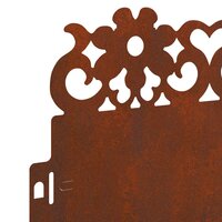 Gazonranden bloemmotief SET 10 st Roestig 103x22 cm Cortenstaal borderrand