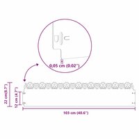 Gazonranden bloemmotief SET 10 st Roestig 103x22 cm Cortenstaal borderrand