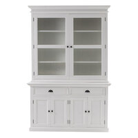 NovaSolo Halifax Hutch Boekenkast &ndash; Wit Mahoniehout &ndash; 220x145 cm