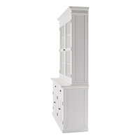 NovaSolo Halifax Hutch Boekenkast &ndash; Wit Mahoniehout &ndash; 220x145 cm