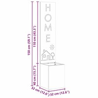 Tuin Privacy Screen Home Roestig 32 x 32 x 150 cm Cortenstaal