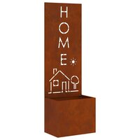 Tuin Privacy Screen met plantenbak Roestig 50 x 140 cm Cortenstaal