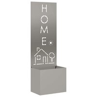 Tuin Privacy Screen met plantenbak Roestig 50 x 140 cm Cortenstaal