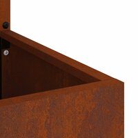 Tuin Privacy Screen met plantenbak Roestig 50 x 140 cm Cortenstaal