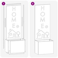 Tuin Privacy Screen met plantenbak Roestig 50 x 140 cm Cortenstaal