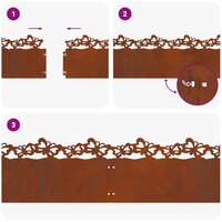 Gazonranden Vlinder SET 10 pcs Roestig 103 x22 cm Cortenstaal