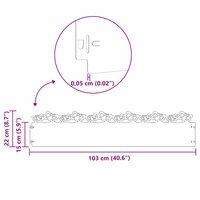Gazonranden Vlinder SET 10 pcs Roestig 103 x22 cm Cortenstaal