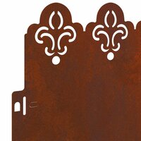 Gazonranden Franse lelie SET 10 pcs Roestig 103x22 cm Cortenstaal