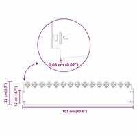 Gazonranden Franse lelie SET 10 pcs Roestig 103x22 cm Cortenstaal