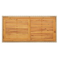 Tuintafel Marcia 123x60x74 cm poly rattan en massief acaciahout beige