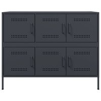 Dressoir Malmo 100,5x39x79 cm staal antracietkleurig