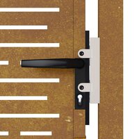 Tuinpoort 100x200 cm rechthoekig cortenstaal