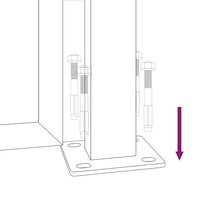 Tuinpoort 100x200 cm rechthoekig cortenstaal