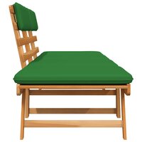 Tuinbank Flora met kussens 2-in-1 190 cm massief acaciahout