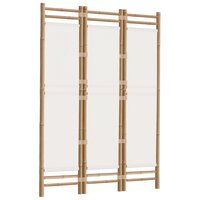 Kamerscherm Bali 3-panelen inklapbaar 120 cm bamboe en canvas