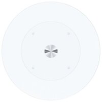 Salontafel Rondo 40 cm gehard glas transparant met aluminium