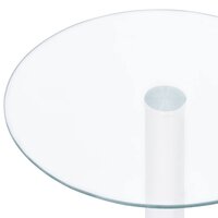 Salontafel Rondo 40 cm gehard glas transparant met aluminium