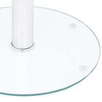 Salontafel Rondo 40 cm gehard glas transparant met aluminium