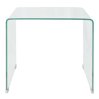 Salontafel Ambrosius transparant 49,5x50x45 cm gehard glas