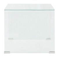 Salontafel Ambrosius transparant 49,5x50x45 cm gehard glas