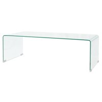 Salontafel Ambrosius 98x45x30 cm gehard glas transparant