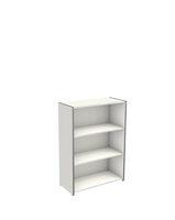 Lage witte open kantoorkast Oxford 3 ordnerhoogtes 111cm hoog