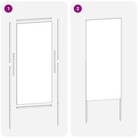 Tuin Privacy Screen Fretwerk Roestig 50 x 140 cm Cortenstaal