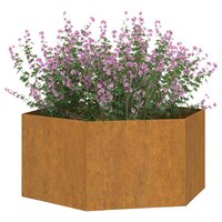 Plantenbak Hexagonaal roestig 90x90x45 cm cortenstaal