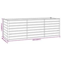 Plantenbak Hugo verhoogd 240x80x77 cm cortenstaal roestig