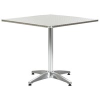 Tuintafel Limo 80x80x70 cm aluminium zilverkleurig