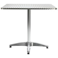 Tuintafel Limo 80x80x70 cm aluminium zilverkleurig
