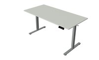 Lichtgrijs elektrisch zit-sta bureau Kerkmann Move New Base 140x80 cm