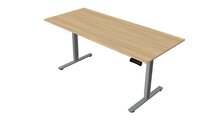 Licht eiken elektrisch zit-sta bureau Kerkmann Move New Base 160x80 cm