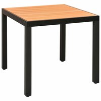 Tuinset Outdoor aluminium zwart 4 stoelen met tafel