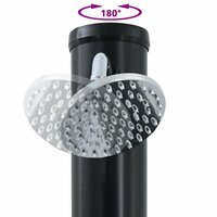 Tuindouche zonne-douche Zwart 217 cm PVC en Aluminium douchekop