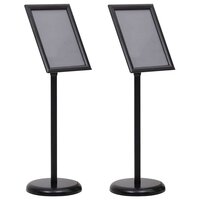 Posterstandaards set 2 stuks Zwart 32.7 x 24 x 108 cm Aluminium set twee stuks