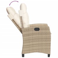Bistroset Minga met kussens poly rattan beige - 3-delig
