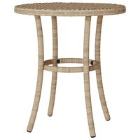 Bistroset Minga met kussens poly rattan beige - 3-delig losse tafel