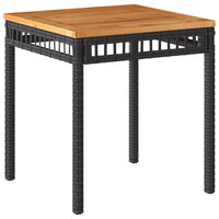 Bistroset Mantra met kussens poly rattan en acaciahout zwart