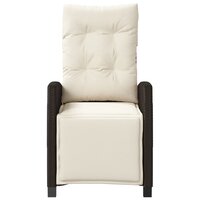 Bistroset Zizo met kussens poly rattan bruin - verstelbare rug